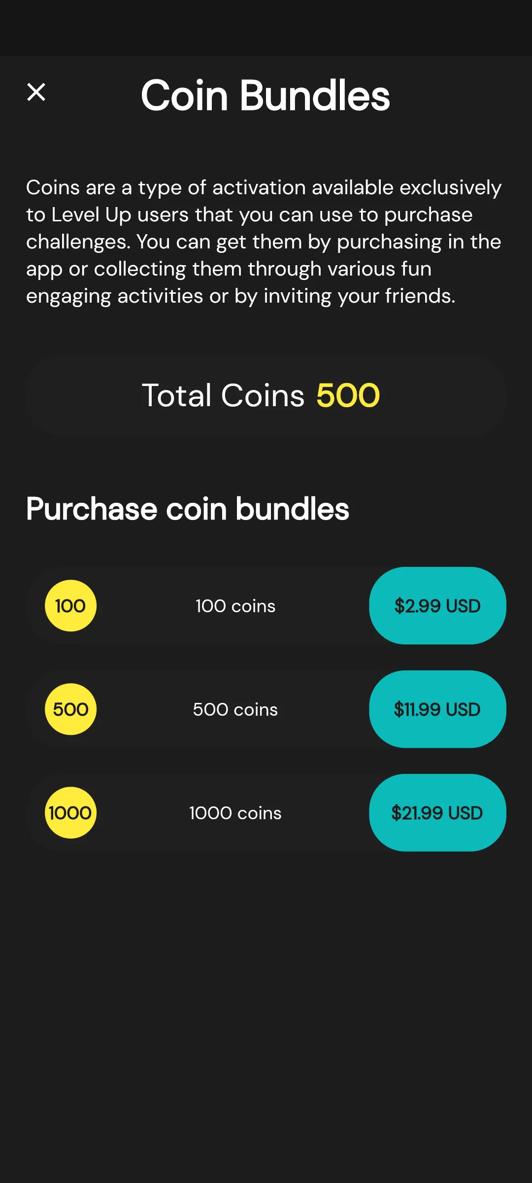 Coin bundles, at store prices